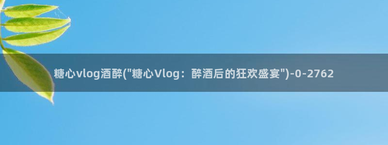 糖心Vlog女仆：糖心vlog酒醉(\